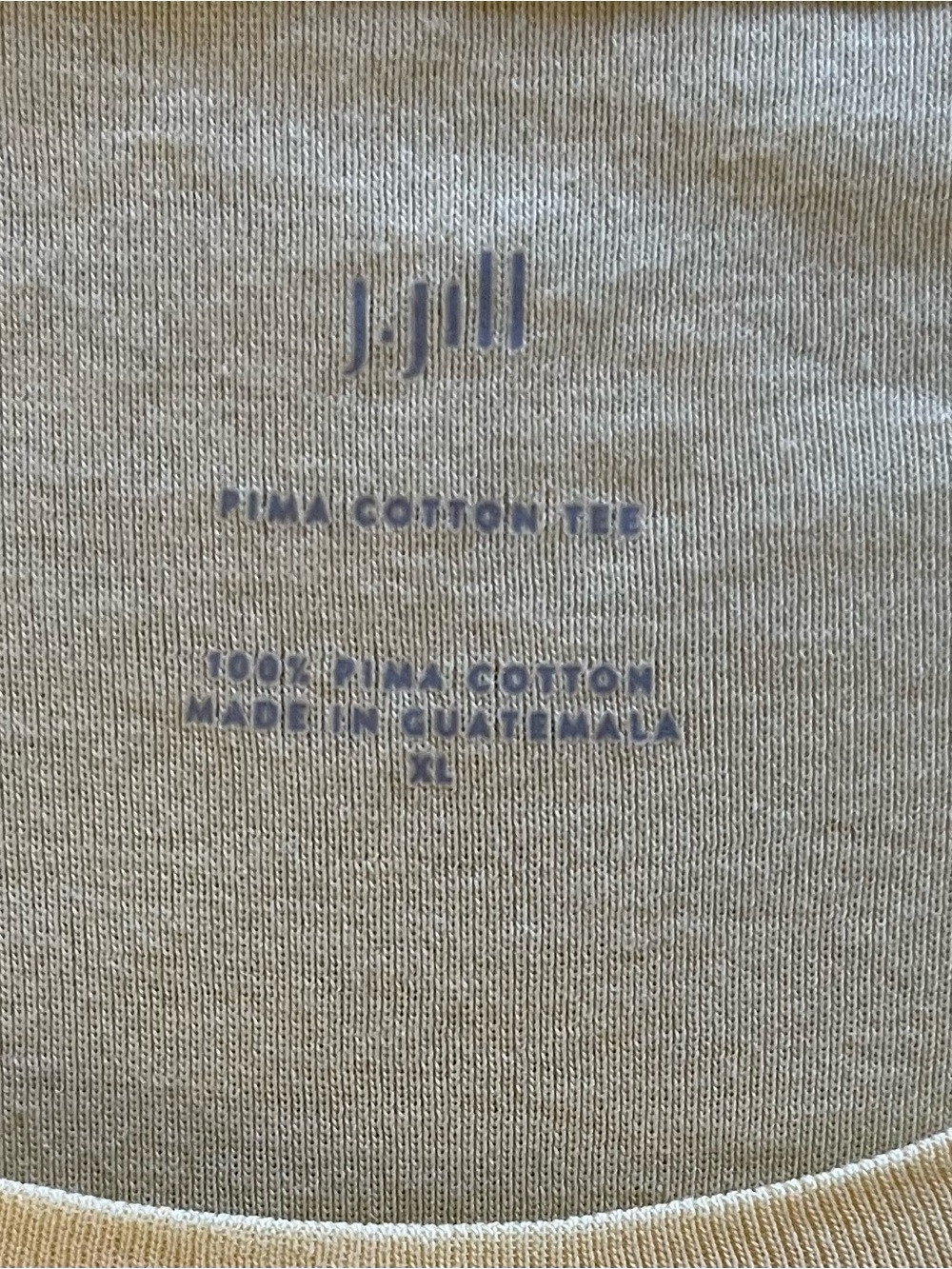 J. Jill 100% pima cotton banana yellow tee top shirt GUC XL - Picture 2 of 8